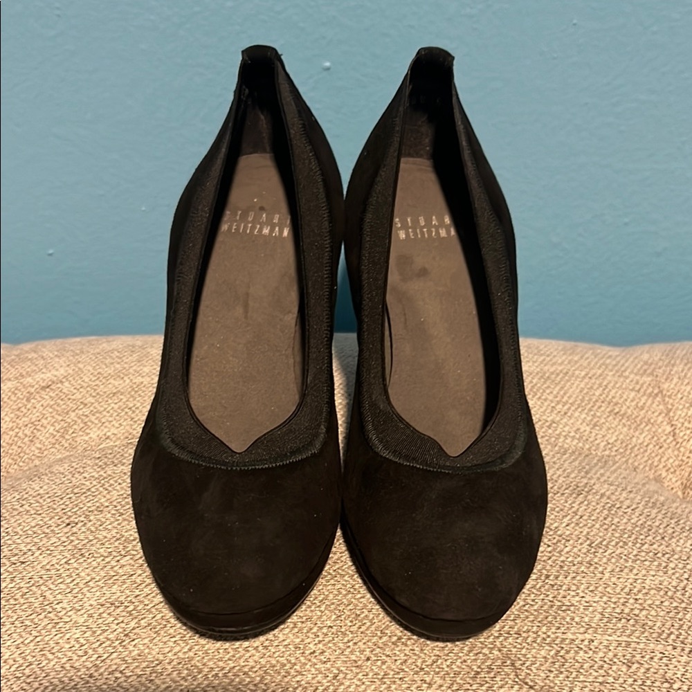 Stuart Weitzman Black Suede Heels